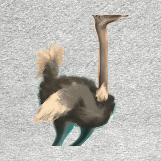 Cute Ostrich Drawing by Play Zoo